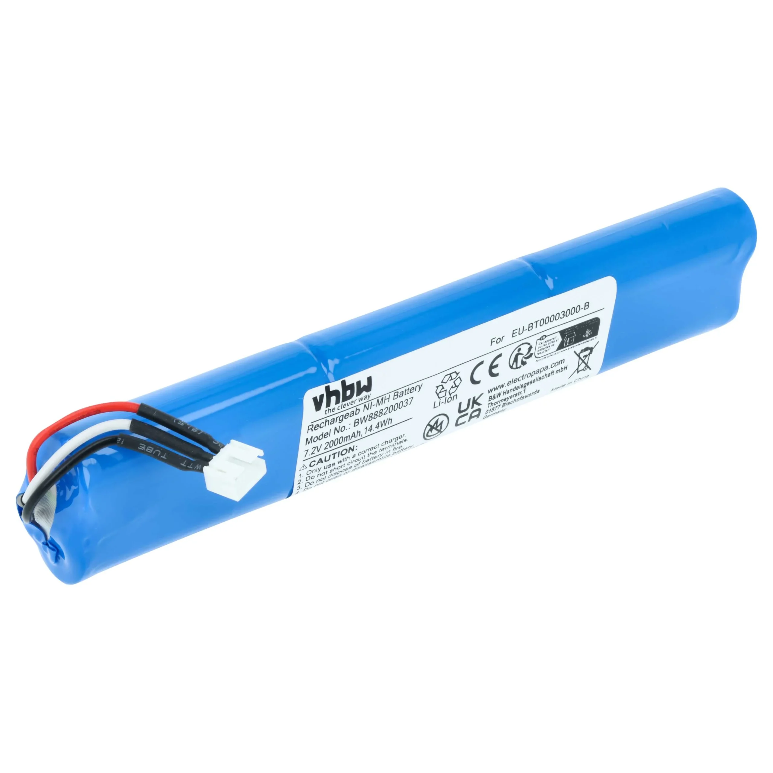 Batterie remplace TDK EU-BT00003000-B enceinte TDK - 2000mAh 7,2V NiMH