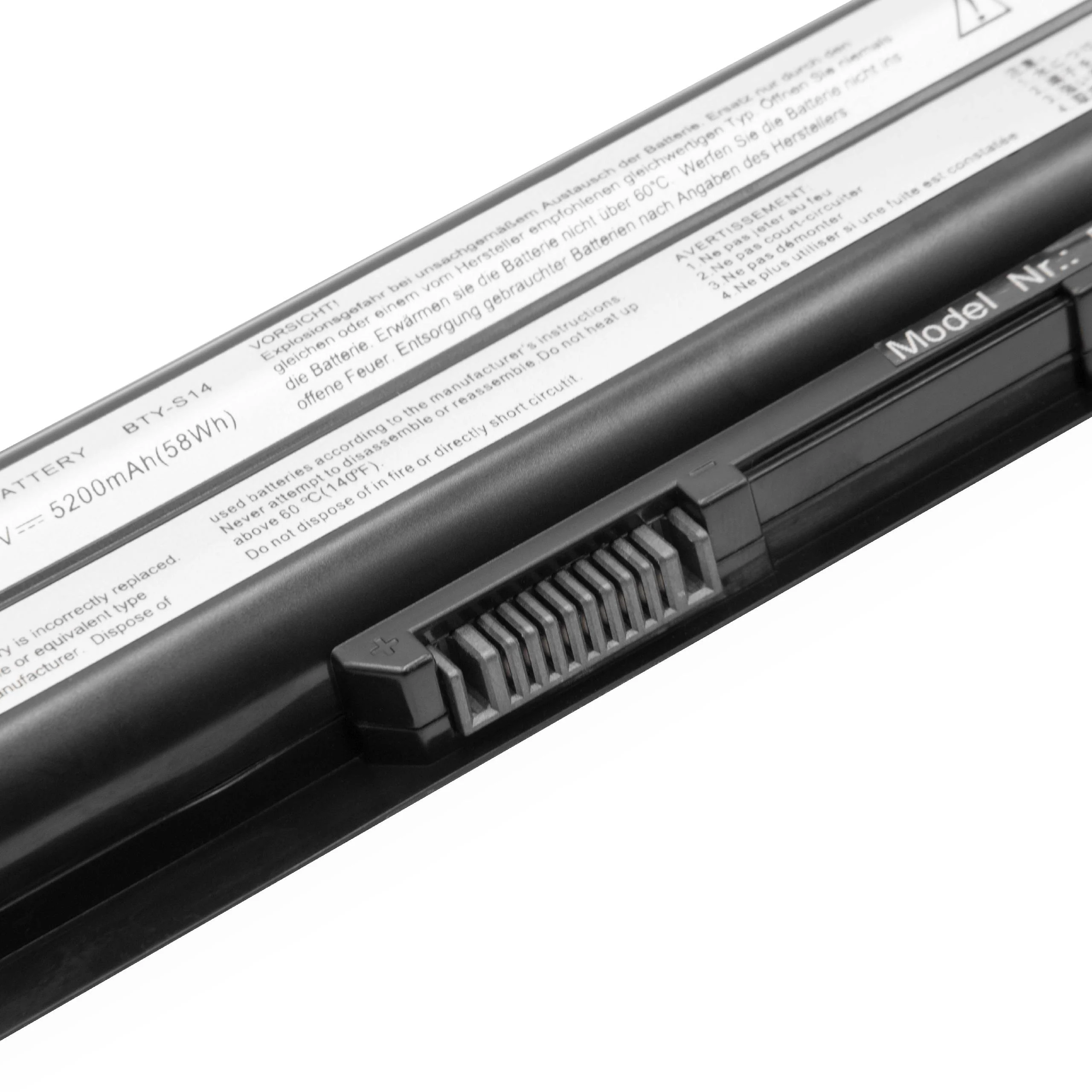 Batterie remplace Medion 40029231, 40029683, 40029150 pour ordinateur portable MSI- 5200mAh 11,1V Li-ion, noir