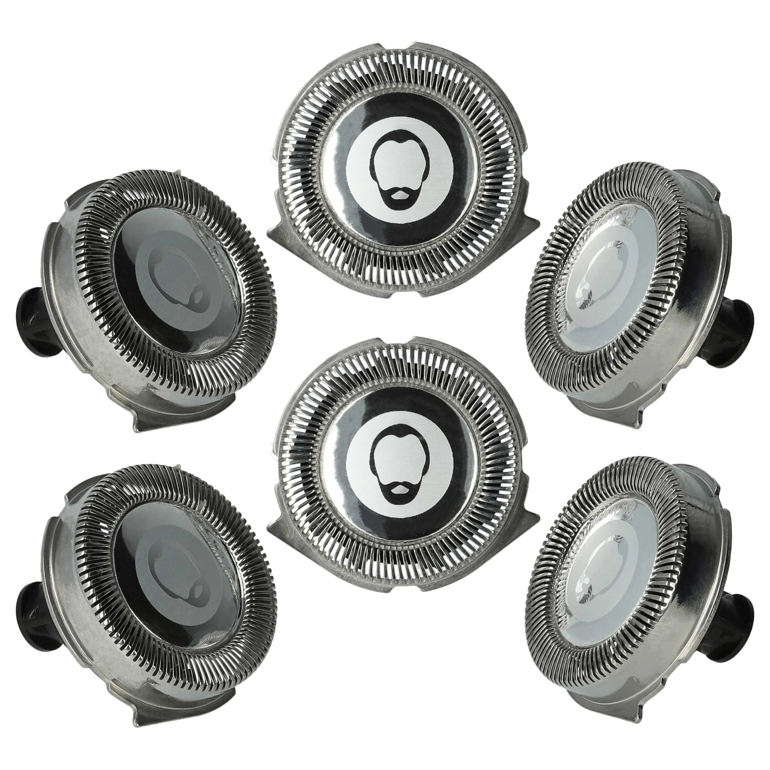 6x Têtes de rasoir remplace Philips RQ11, RQ32 pour rasoir électrique Philips - argenté