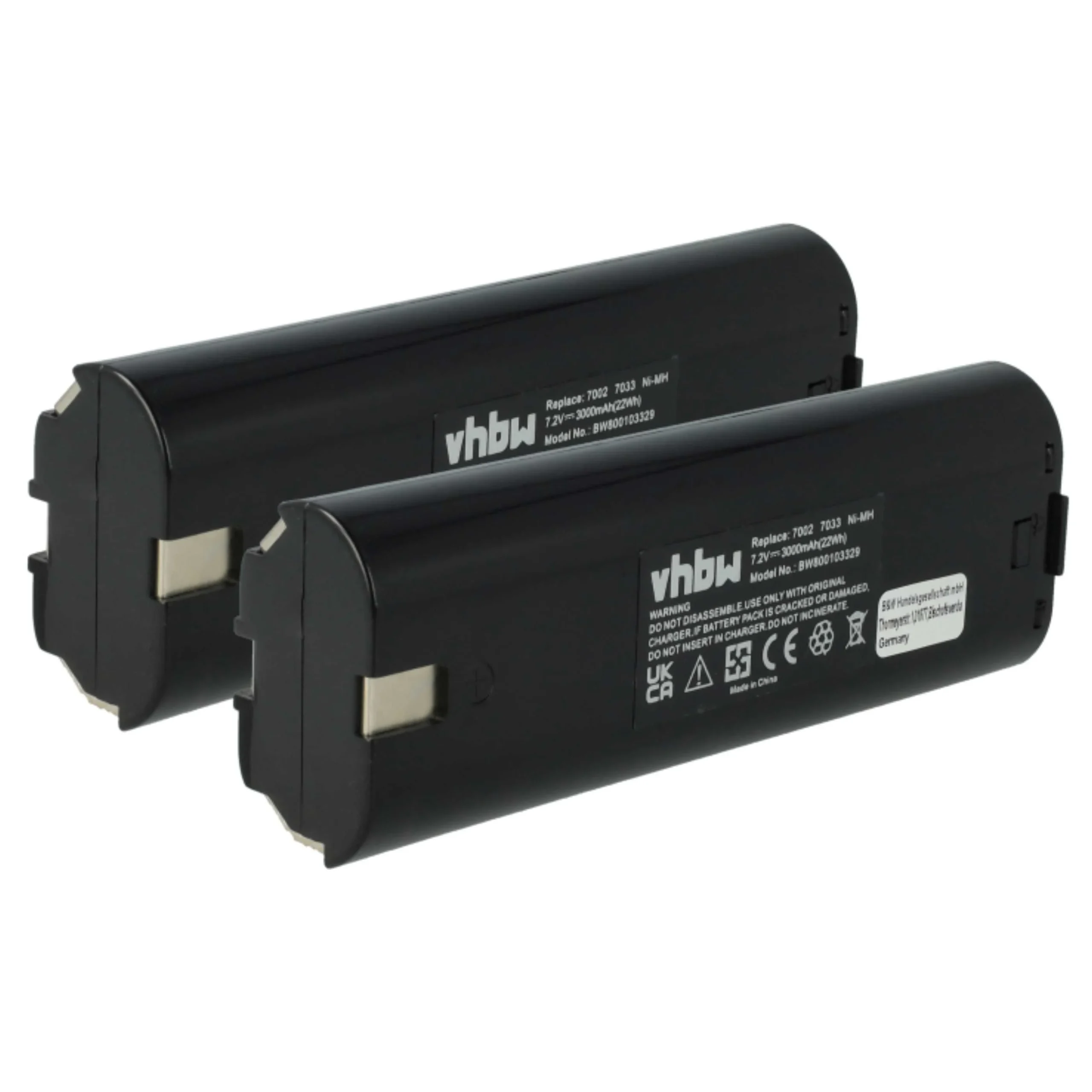 Batterie (2 pcs.) remplace Einhell 91011 outil électrique Mikrofyn - 3Ah 7,2V NiMH
