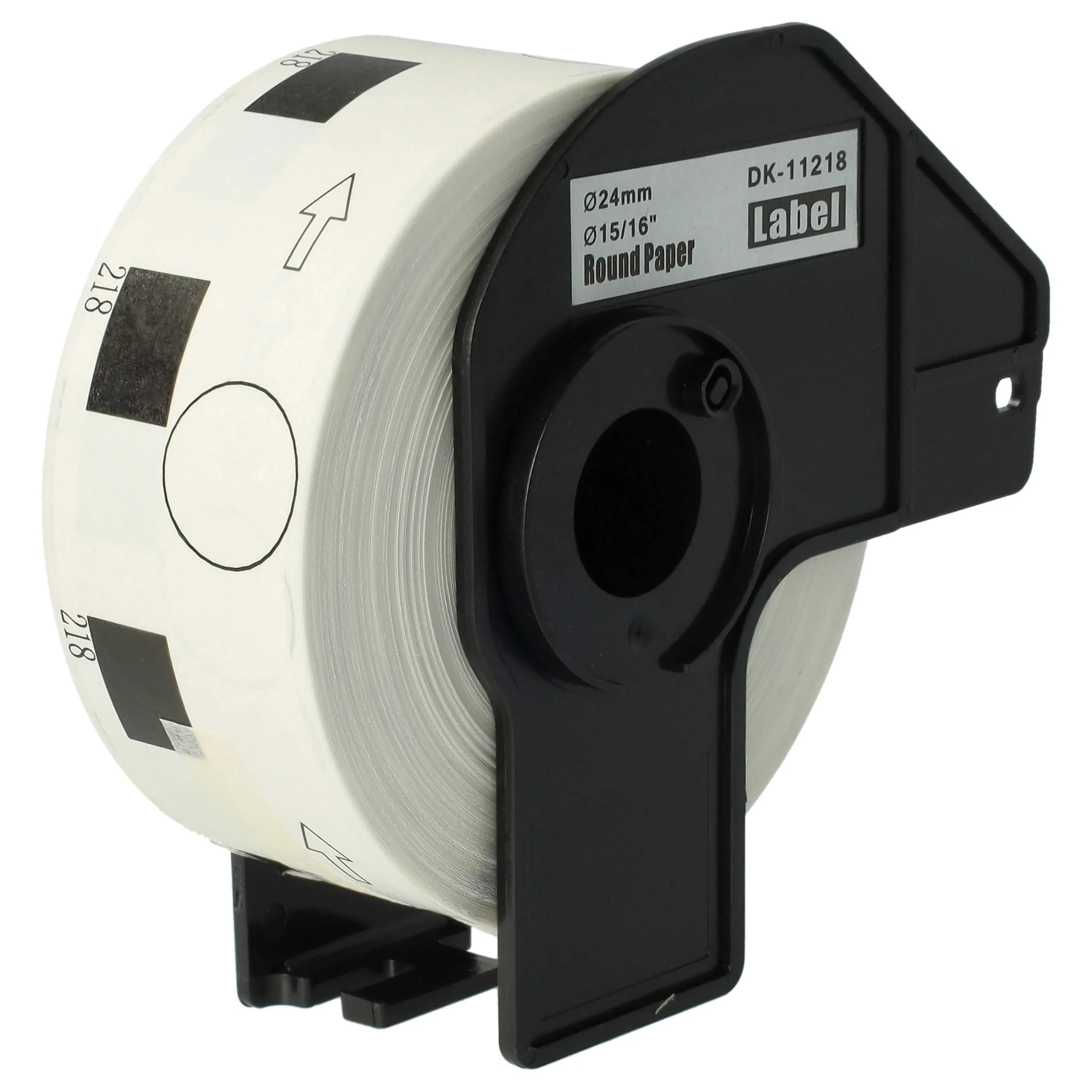 Étiquette remplacent Brother DK-11218 pour imprimante étiqueteuse - premium 24mm + support