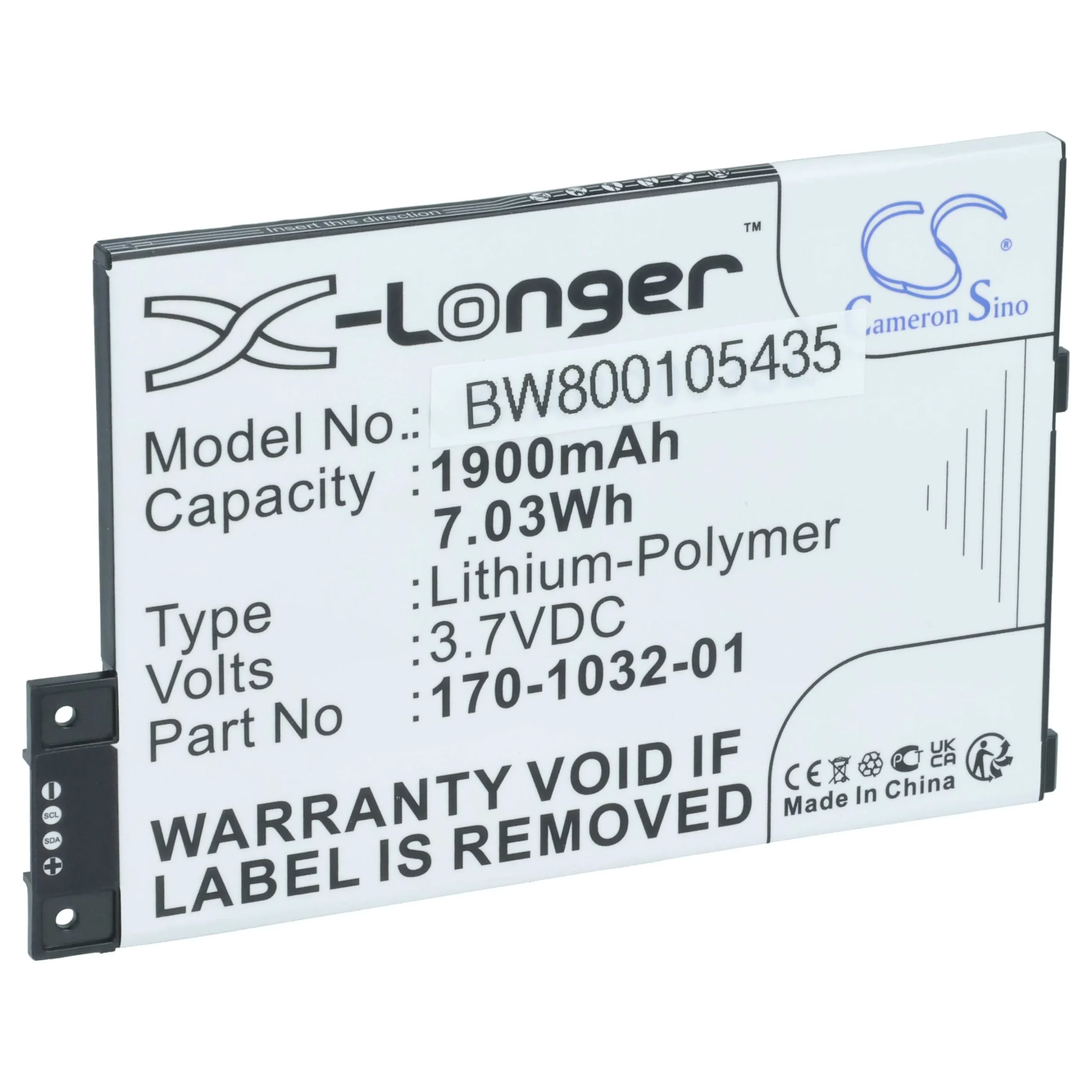 Batterie remplace Amazon S11GTSF01A, GP-S10-346392-0100, 170-1032-00 liseuse ebook - 1900mAh 3,7V Li-polymère