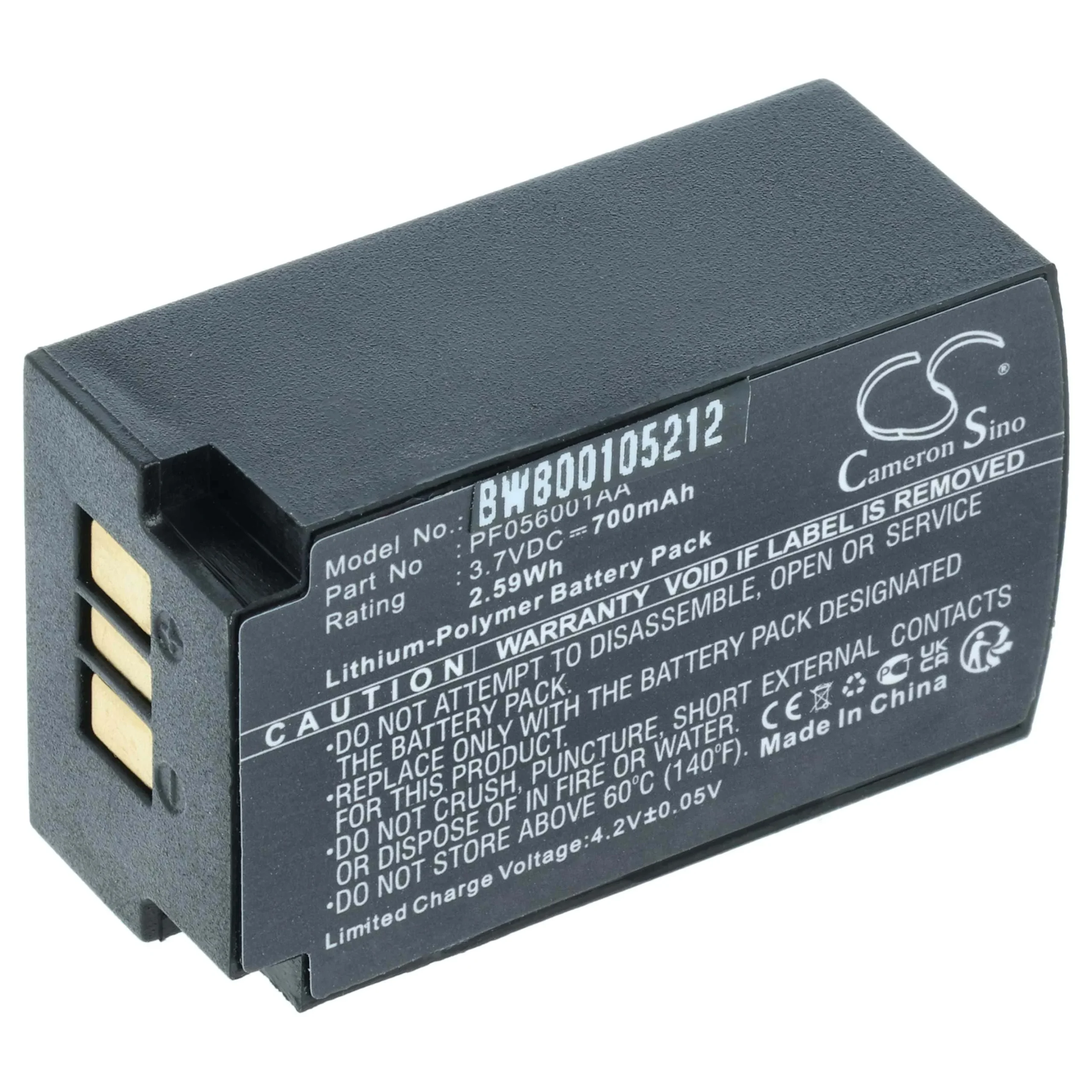 Batterie remplace Parrot PF056001AA casque audio Parrot - 700mAh 3,7V Li-polymère