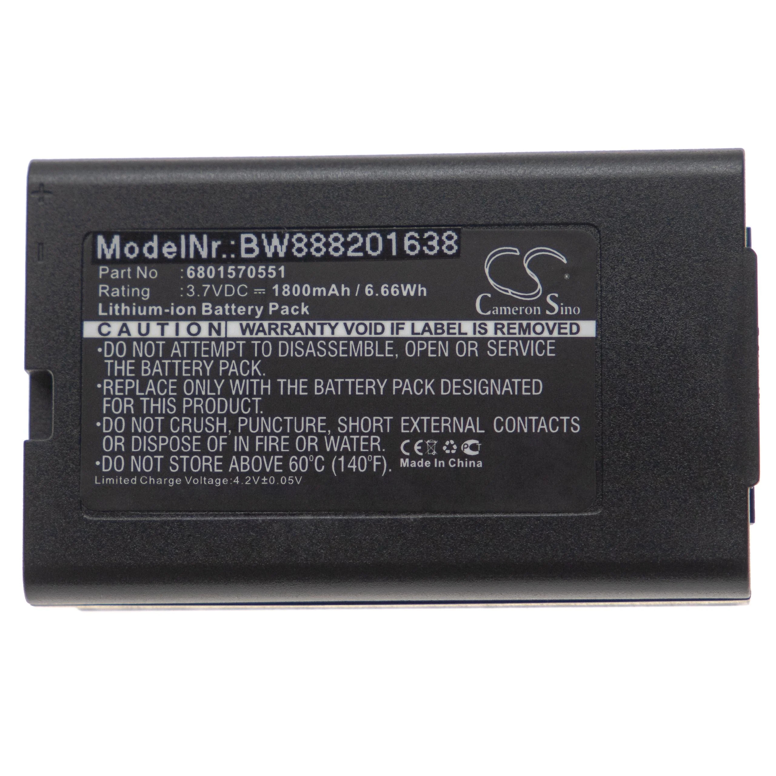Batterie remplace Vectron 6801570551, B30 pour ordinateur de poche Vectron - 1800mAh 3,7V Li-ion