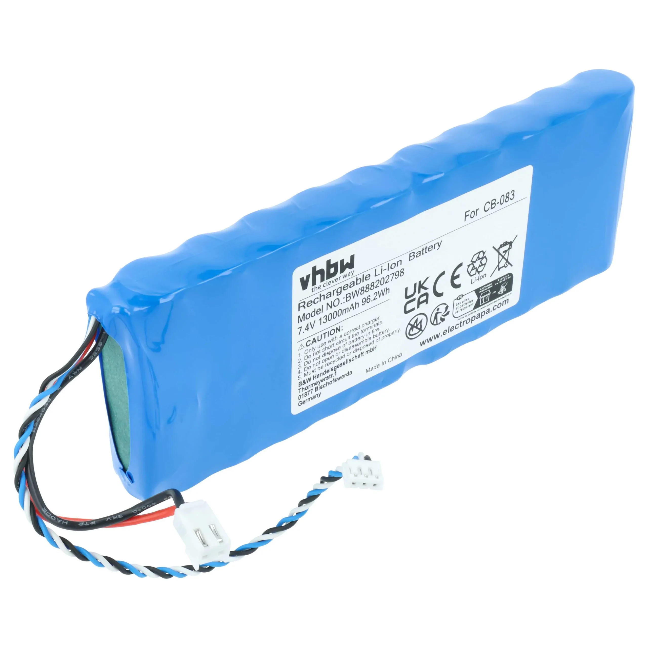Batterie remplace Promax CB-083 outil de mesure Promax - 13000mAh 7,4V Li-ion