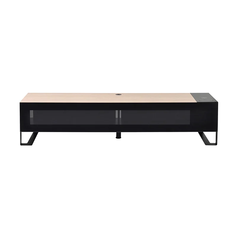 Meuble TV Erard Naga 2000 Nordic Beige et noir + Trappe de rangement + Chargeur 4 USB pour TV 40 85''
