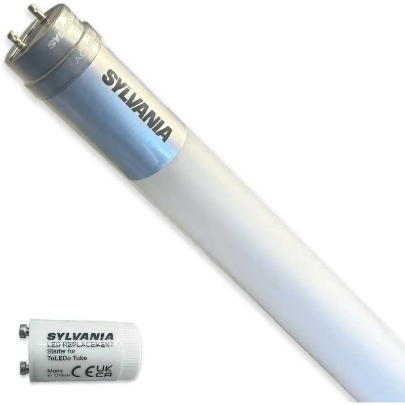 SYLVANIA - Lampe LED T8 60 cm, 4000 K, blanc neutre, remplacement de 900 lm, 6,6 W, avec démarreur - 30230