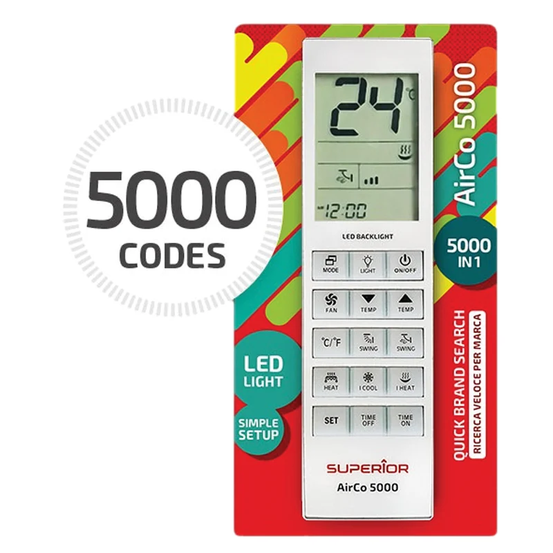 TELECOMMANDE CLIM UNIVERSELLE AIRCO5000 Superior - DIVERS MARQUES